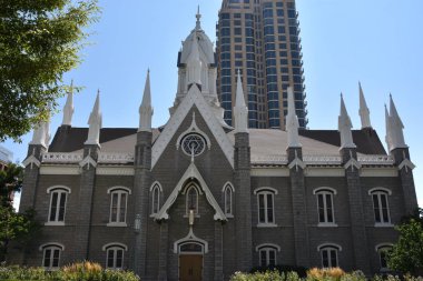 Salt Lake City, Ut - Ağustos 28: Toplantı Salonu at Temple Square Salt Lake City, Utah, üzerinde 28 Ağustos 2017. Oturma kapasitesi yaklaşık 1.400 kişilik bir seyirci için vardır.
