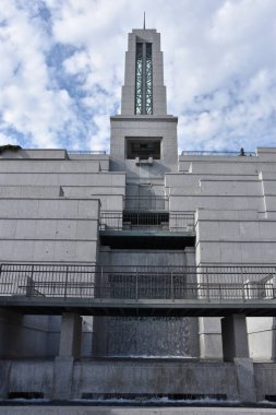 Salt Lake City, Utah - Ağustos 28: Konferans merkezi Salt Lake City, Utah, üzerinde 28 Ağustos 2017. Onun kilise of Jesus Christ of Latter-day Saints ve en büyük konferans salonu inşa için ana toplantı salonu.