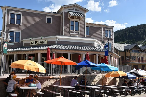 Park City, Utah - 27 Ağustos: Park City, Utah, 27 Ağustos 2017 üzerinde görüldüğü Park aptal Pazar pazarı. O bir çevre dostu açık hava Pazar, sokak Festivali ve Toplum Forumu.