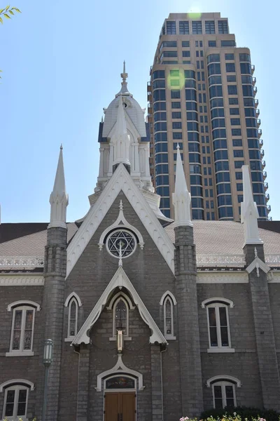 Salt Lake City, Ut - Ağustos 28: Toplantı Salonu at Temple Square Salt Lake City, Utah, üzerinde 28 Ağustos 2017. Oturma kapasitesi yaklaşık 1.400 kişilik bir seyirci için vardır.