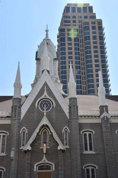 Salt Lake City Aug Assembly Hall Temple Square Salt Lake — Fotografia de Stock