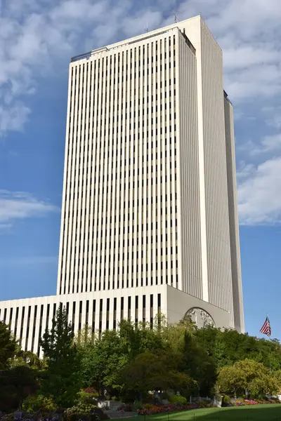 Salt Lake City, Ut - Ağustos 28: At Temple Square 28 Ağustos 2017 üzerinde görüldüğü gibi Salt Lake City, Utah, kilise ofis binası. Yönetimsel destek personeli için yatıyordu Bakanlığı in Church of İsa İsa of Latter-day Saints evler.
