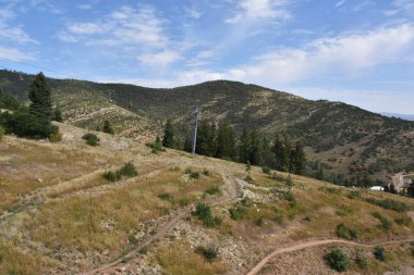 PARK CITY, UT - 27 AUG: 27 Ağustos 2018 'de Utah' taki Westgate Park City Resort & Spa 'da görülen Gondola.