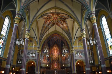 Salt Lake City, Ut - Ağustos 29: Madeleine 29 Ağustos 2017 üzerinde görüldüğü gibi Salt Lake City, Utah, katedral. 1909 yılında tamamlandı.