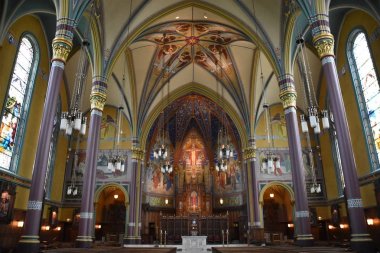 Salt Lake City, Ut - Ağustos 29: Madeleine 29 Ağustos 2017 üzerinde görüldüğü gibi Salt Lake City, Utah, katedral. 1909 yılında tamamlandı.