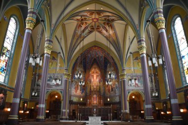 Salt Lake City, Ut - Ağustos 29: Madeleine 29 Ağustos 2017 üzerinde görüldüğü gibi Salt Lake City, Utah, katedral. 1909 yılında tamamlandı.