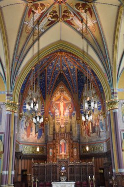 Salt Lake City, Ut - Ağustos 29: Madeleine 29 Ağustos 2017 üzerinde görüldüğü gibi Salt Lake City, Utah, katedral. 1909 yılında tamamlandı.