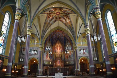 Salt Lake City, Ut - Ağustos 29: Madeleine 29 Ağustos 2017 üzerinde görüldüğü gibi Salt Lake City, Utah, katedral. 1909 yılında tamamlandı.