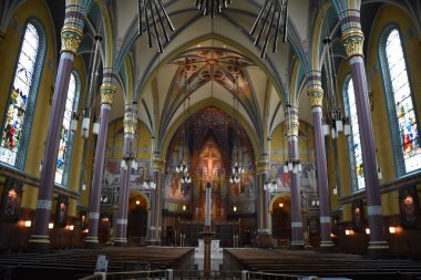 Salt Lake City, Ut - Ağustos 29: Madeleine 29 Ağustos 2017 üzerinde görüldüğü gibi Salt Lake City, Utah, katedral. 1909 yılında tamamlandı.