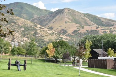 Burası Utah, Salt Lake City 'deki Salt Lake Park, 30 Ağustos 2017' de görüldüğü gibi..