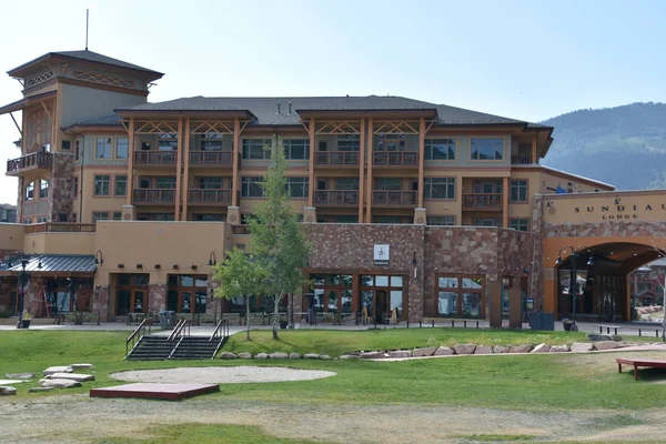 Park City, Ut - 27 Ağustos: Kanyonlar Village Park City Utah, 27 Ağustos 2017 üzerinde görüldüğü gibi. Çok sayıda lüks yemek, alışveriş ve konaklama seçenekleri var.