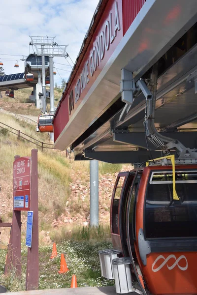 Park City Aug Red Pine Gondola Canyons Village Park City — Fotografia de Stock