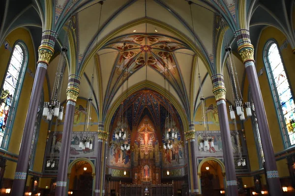 Salzsee Stadt August Kathedrale Der Madeleine Salzsee Stadt Utah Gesehen — Stockfoto