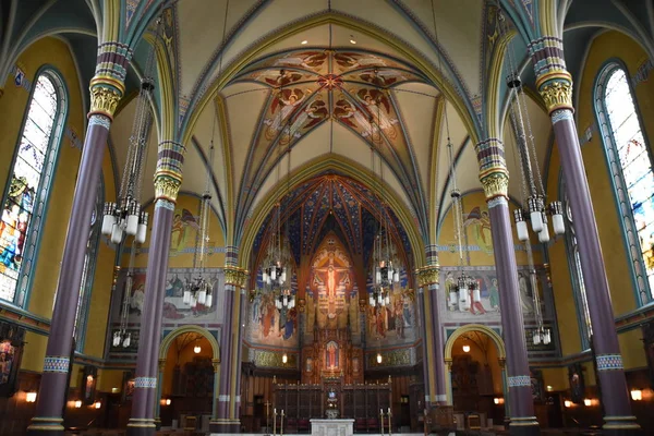 Salzsee Stadt August Kathedrale Der Madeleine Salzsee Stadt Utah Gesehen — Stockfoto