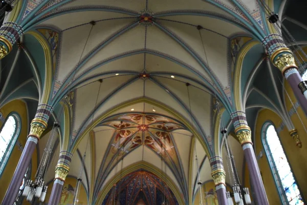 Salzsee Stadt August Kathedrale Der Madeleine Salzsee Stadt Utah Gesehen — Stockfoto