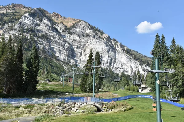 Sandy Aug Aerial Tram Snowbird Resort Sandy Utah Zoals Zien — Stockfoto