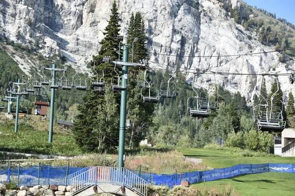 Sandy Aug Aerial Tram Snowbird Resort Sandy Utah Zoals Zien — Stockfoto