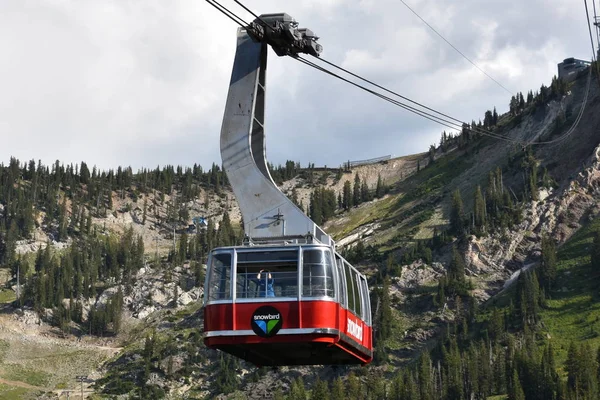 Sandy Aug Letecké Tramvaj Snowbird Resort Městě Sandy Utah Jak — Stock fotografie