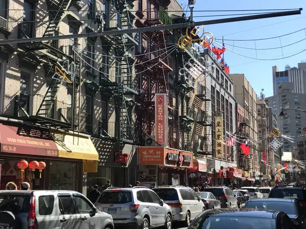 New York Mar Beskåda Chinatown Område Manhattan New York Som — Stockfoto