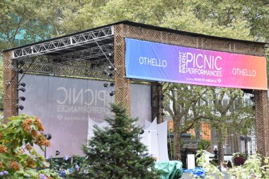 NEW YORK, New York - 7. SEP: Bryant Park, Manhattan, New York, 7 Eylül 2021 'de görüldüğü gibi.