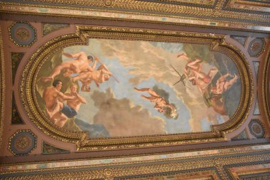 NEW YORK, NY - 7. SEP: New York 'taki New York Halk Kütüphanesi' ndeki Stephen A. Schwarzman Binasında Tavan, 7 Eylül 2019 'da görüldü..