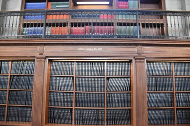 NEW YORK, NY - 7. SEP: Stephen A. Schwarzman Binası, New York 'taki New York Halk Kütüphanesi, 7 Eylül 2019.