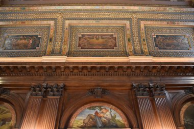 NEW YORK, NY - 7. SEP: Stephen A. Schwarzman Binası, New York 'taki New York Halk Kütüphanesi, 7 Eylül 2019.