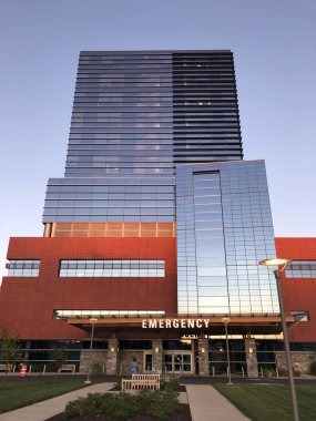 STAMFORD, CONNECTICUT - 17 SEP Connecticut Stamford Hastanesi Acil Servis, 17 Eylül 2019 'da görüldüğü gibi. Özel, kar amacı gütmeyen, 2. seviye travma merkezi ve devlet akademik hastanesidir..