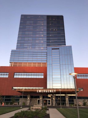 STAMFORD, CONNECTICUT - 17 SEP Connecticut Stamford Hastanesi Acil Servis, 17 Eylül 2019 'da görüldüğü gibi. Özel, kar amacı gütmeyen, 2. seviye travma merkezi ve devlet akademik hastanesidir..
