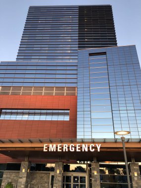 STAMFORD, CONNECTICUT - 17 SEP Connecticut Stamford Hastanesi Acil Servis, 17 Eylül 2019 'da görüldüğü gibi. Özel, kar amacı gütmeyen, 2. seviye travma merkezi ve devlet akademik hastanesidir..