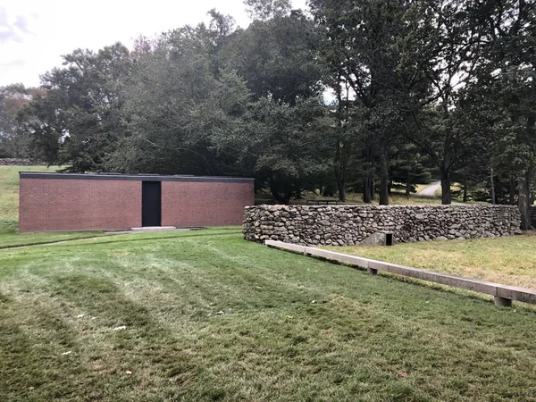 Kanaan Oct Téglaház Philip Johnson Glass House Alapján New Canaan — Stock Fotó