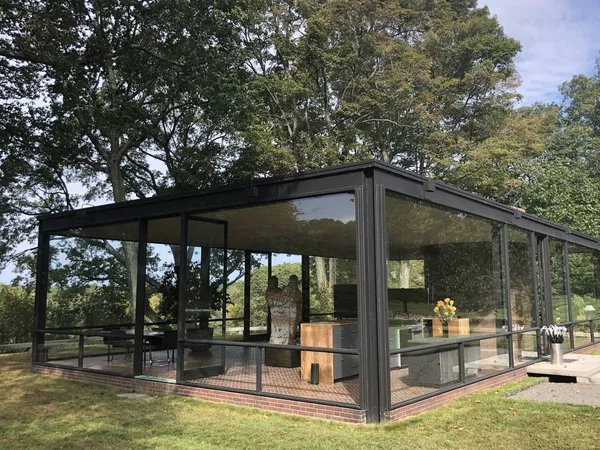 New Cana Oct Glass House Philip Johnson New Canaan Connecticut — 스톡 사진
