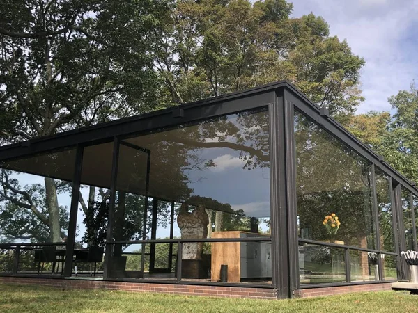 Novo Canaan Oct Glass House Philip Johnson New Canaan Connecticut — Fotografia de Stock