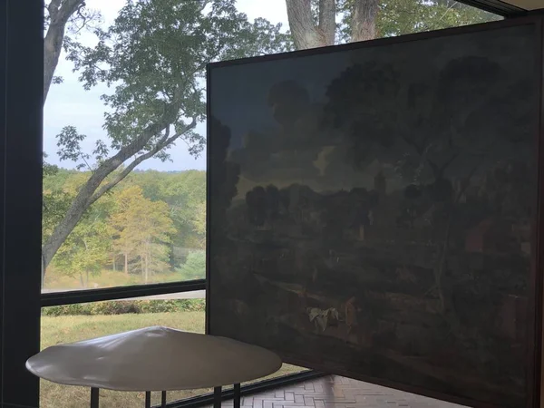 New Cana Oct Glass House Philip Johnson New Canaan Connecticut — 스톡 사진