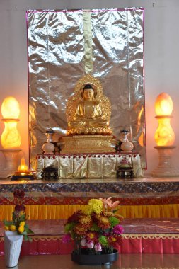 Carmel Hamlet, New York 'taki Chuang Yen Manastırı, 6 Ekim 2019' da görüldüğü gibi. Tapınak, Batı Yarımküre 'deki en büyük Buda heykeline ev sahipliği yapar.. 