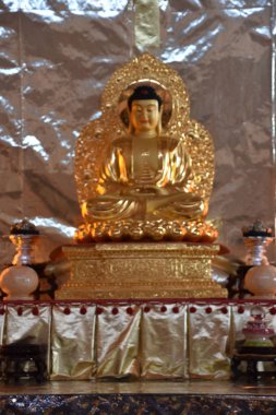 Carmel Hamlet, New York 'taki Chuang Yen Manastırı, 6 Ekim 2019' da görüldüğü gibi. Tapınak, Batı Yarımküre 'deki en büyük Buda heykeline ev sahipliği yapar.. 