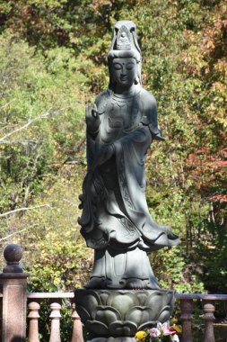 Carmel Hamlet, New York 'taki Chuang Yen Manastırı, 6 Ekim 2019' da görüldüğü gibi. Tapınak, Batı Yarımküre 'deki en büyük Buda heykeline ev sahipliği yapar.. 