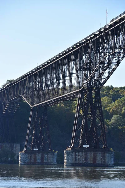 Περπάτημα Πάνω Από Hudson Επίσης Γνωστή Γέφυρα Poughkeepsie Railroad Στο — Φωτογραφία Αρχείου