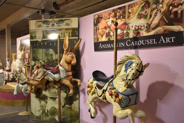 Bristol Dec New England Carousel Museum Bristol Connecticut Visto Dicembre — Foto Stock