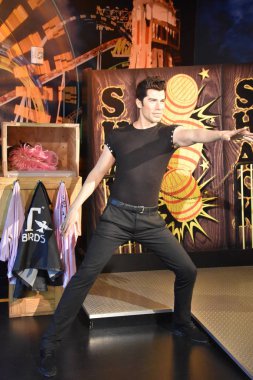 ORLANDO, FL NOV 24: John Travolta, 24 Kasım 2019 'da Orlando, Florida' daki ICON Park 'taki Madame Tussauds Wax Müzesi' nde görüldü. Sergide ünlü ve tarihsel figürler, popüler film ve televizyon karakterleri ve spor kişiliklerinin balmumu çalışmaları yer alıyor..