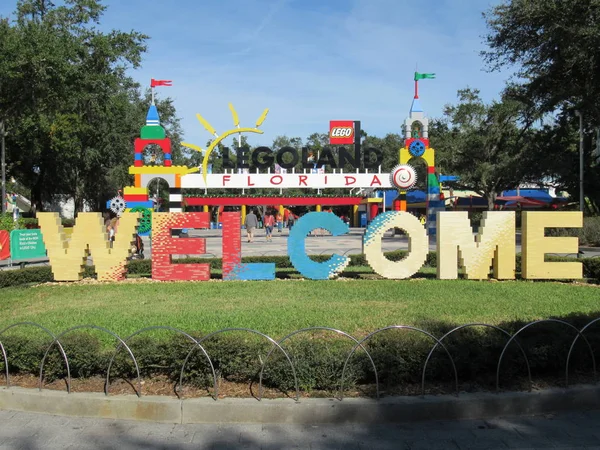 Wter Haven Nov Entrance Legoland Theme Park Florida 2019 공원의 — 스톡 사진