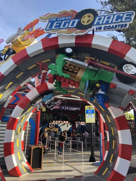 Winter Haven Lis Great Lego Racer Coaster Parku Rozrywki Legoland — Zdjęcie stockowe