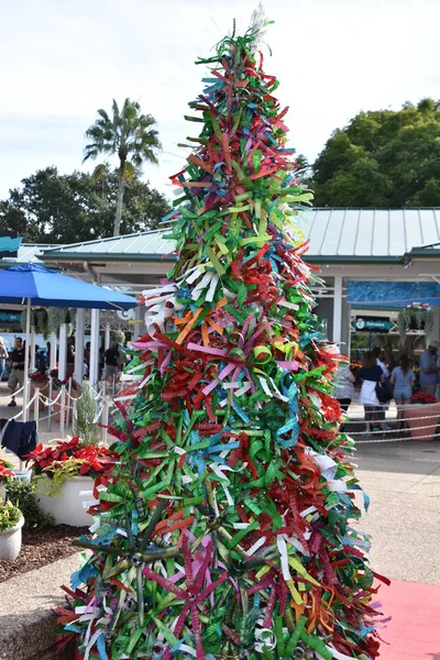 Orlando Nov Christmas Tree Seaworld Orlando Florida Seen Nov 2019 — Stock Photo, Image