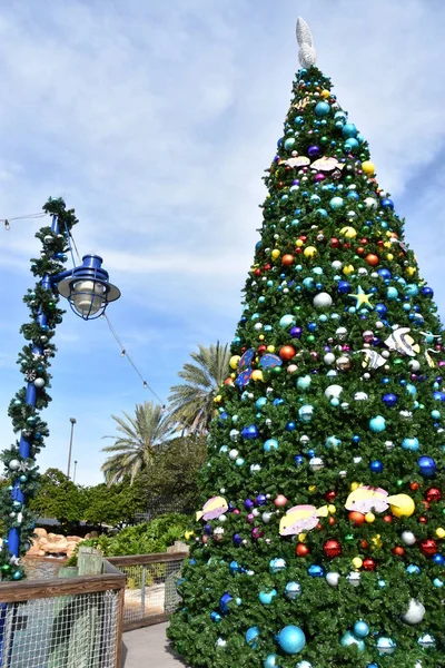 Orlando Nov Christmas Tree Seaworld Orlando Florida Seen Nov 2019 — Stock Photo, Image