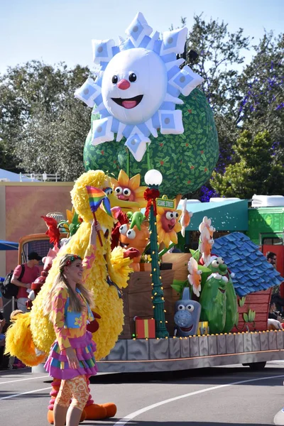 Orlando Nov Sesame Street Christmas Parade Sesame Street Land Seaworld — Stock Photo, Image