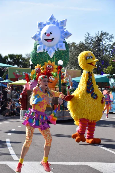 Orlando Nov Sesame Street Christmas Parade Sesame Street Land Seaworld —  Fotos de Stock