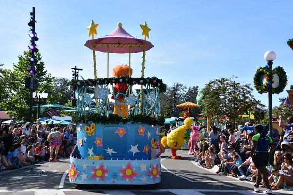 Orlando Nov Sesame Street Christmas Parade Sesame Street Land Seaworld — Stock Photo, Image