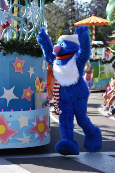 Orlando Nov Sesame Street Christmas Parade Sesame Street Land Seaworld —  Fotos de Stock