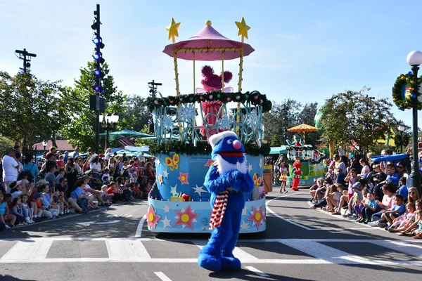 Orlando Nov Sesame Street Christmas Parade Sesame Street Land Seaworld — Stock Photo, Image