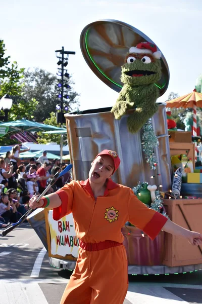 Orlando Nov Sesame Street Christmas Parade Sesame Street Land Seaworld —  Fotos de Stock